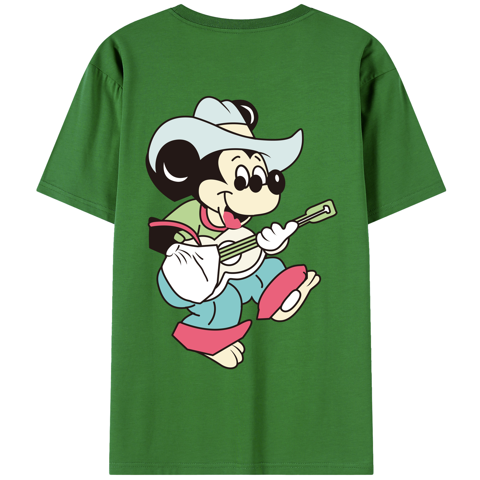 （画像用） ミッキーマウス Mickey Mouse レディース半袖Tシャツ(バックプリント)